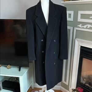 Men’s Classic Black Double-Breasted Trench Coat